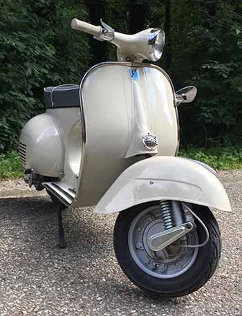 Motovespa 150s Lackierung RAL 7032 Kieselgrau