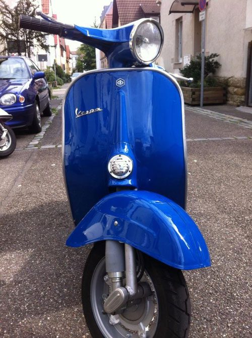 Vespa v50 Rundlicht RAL 5010 Enzianblau